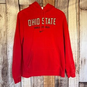Nike Ohio State Volleyball Hoodie Sweatshirt Buckeyes Game Day Red OSU Medium